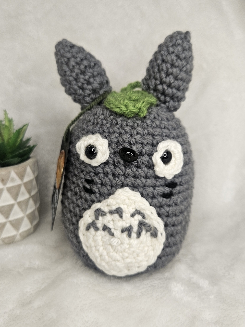 Handmade Crochet Totoro Plushie – Studio Ghibli Amigurumi Forest Spirit